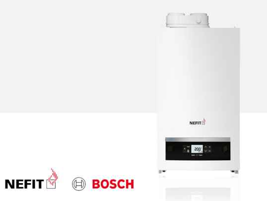 Een cv-ketel van het merk Nefit-Bosch