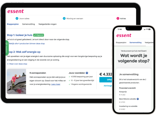 Voorbeeld van een advies uit de huisscan