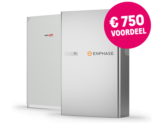 Thuisbatterij van Enphase met kortingssticker erop.