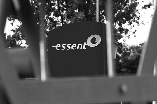 Zwart-wit logo van Essent